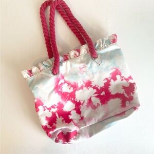 Target Pink and White Tie-Dye Tote Bag